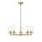 Z-Lite Thayer Chandelier, 5-Light, 26 In.W x 9.25 In.H, Luxe Gold/Clear 742-5LG - alternate 1
